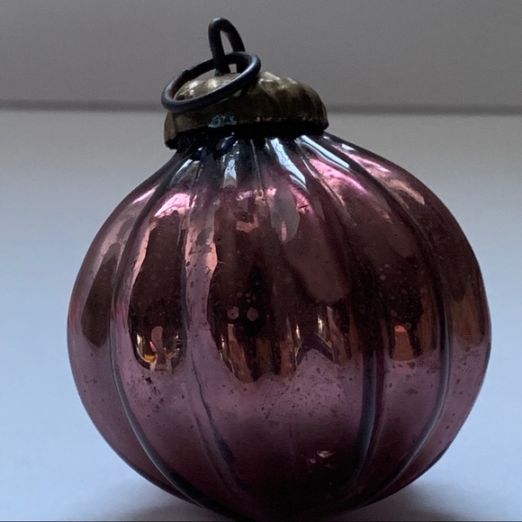 Kugel Other - Kugel Round Ribbed Copper Vintage Ornament